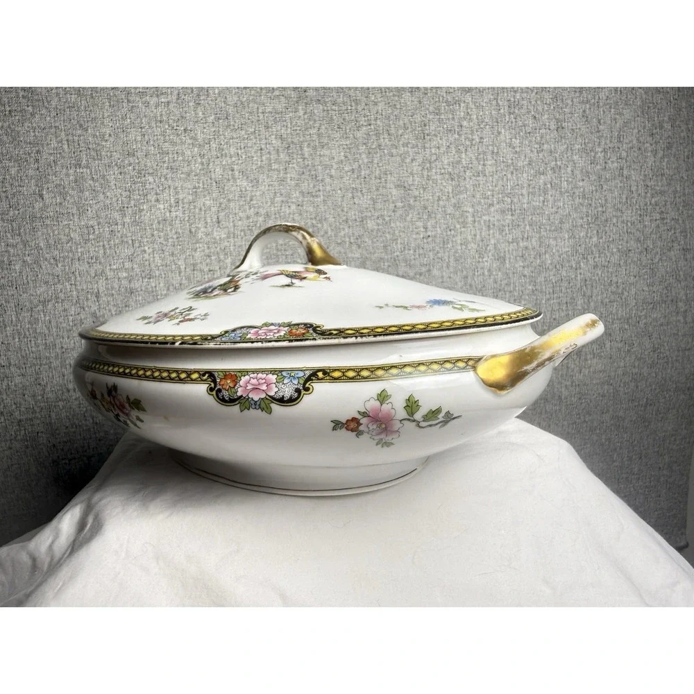 Antique 20s/30s Noritake Floral Pheasant 11